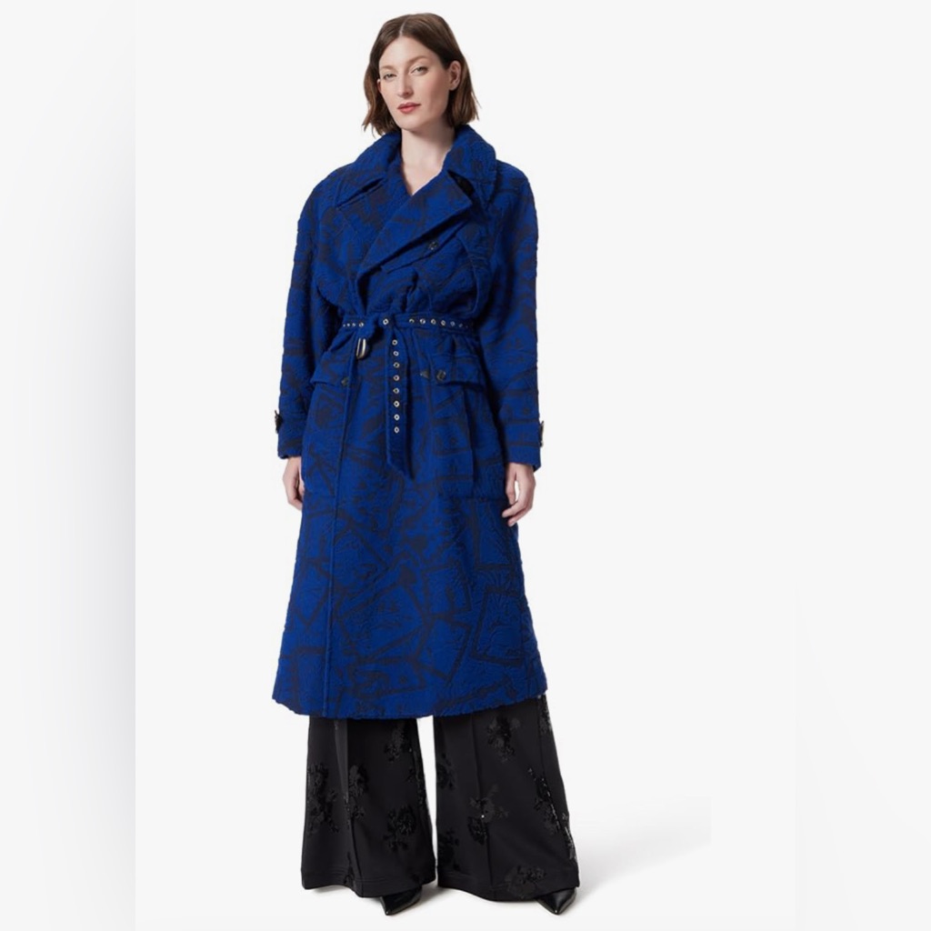Dee Ocleppo Womens Myah Military Styled Belted Open Front Coat